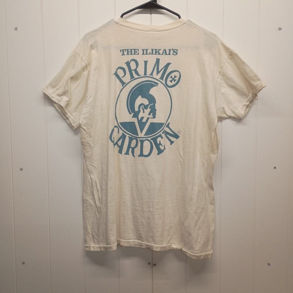 Vintage 70s 80s Hawaii Primo Beer XL Ilikai Hotel Shaka Garden Single Stitch